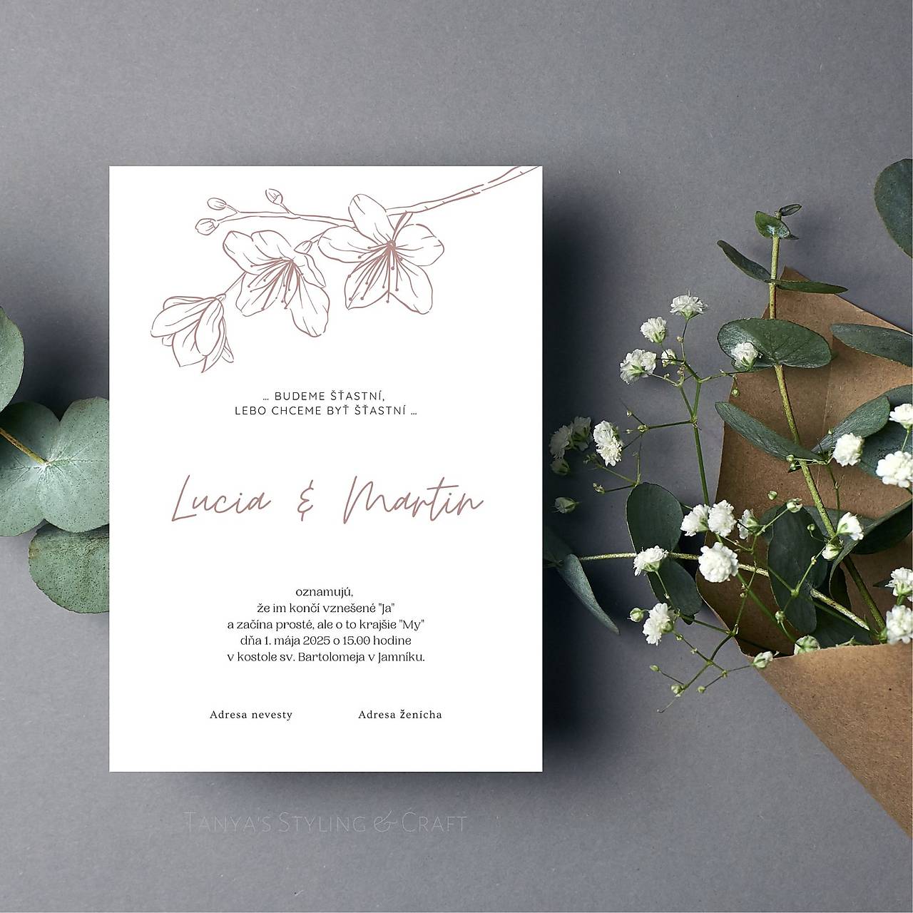 Ilustrované svadobné oznámenia