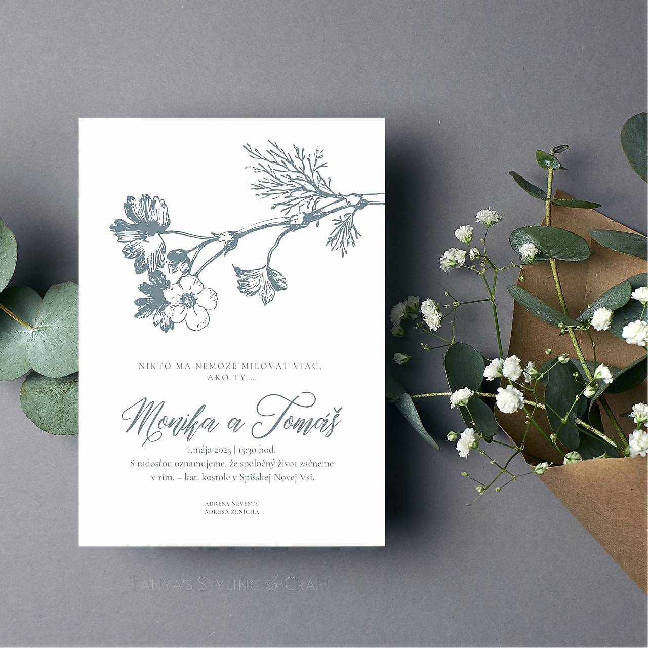 Ilustrované svadobné oznámenia