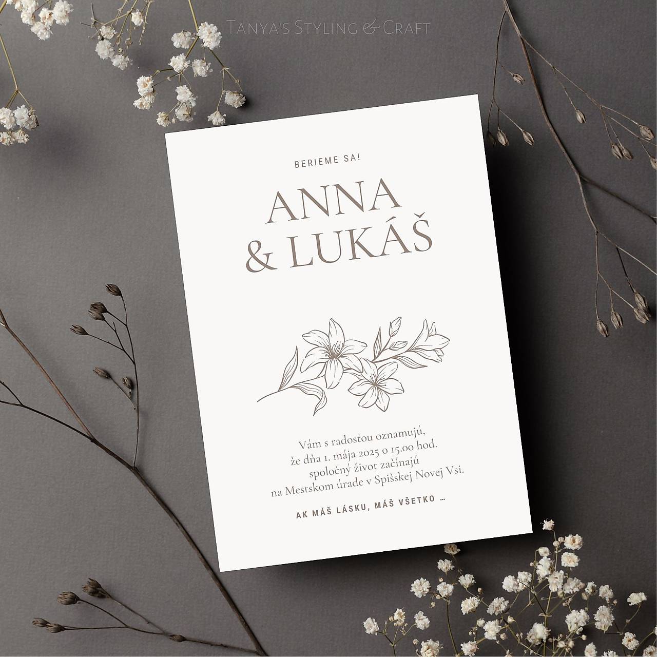 Ilustrované svadobné oznámenia