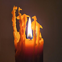 Svietidlá a sviečky - Rozprávač, veľká sviečka z včelieho vosku - 14941449_
