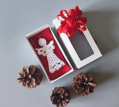 Dekorácie - Vianočný anjelik v krabičke - 14941596_