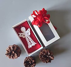 Dekorácie - Vianočný anjelik v krabičke - 14941606_