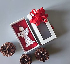 Dekorácie - Vianočný anjelik v krabičke - 14941613_