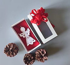 Dekorácie - Vianočný anjelik v krabičke - 14941618_