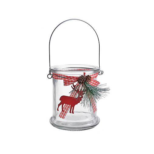 Iný materiál - Sklenený svietnik 10 cm CAN89VS - 14941455_