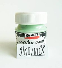 Farby-laky - Akrylová farba 50 ml, Pentart - perleťová, (zelená) - 14943173_