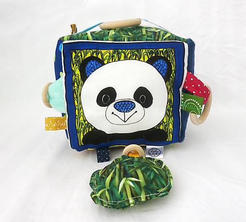 Textilná úchopová kocka (Panda.)