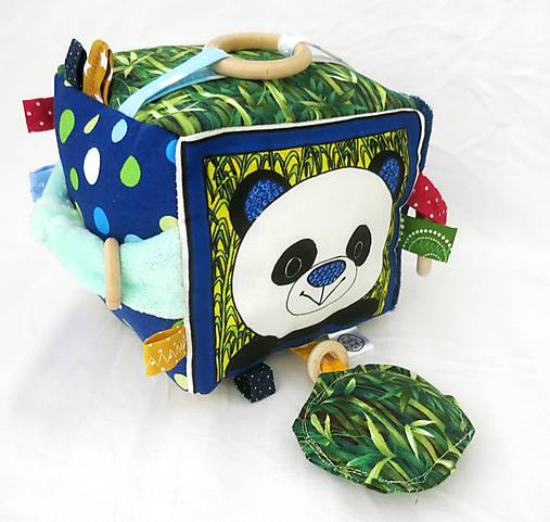 Textilná úchopová kocka (Panda.)
