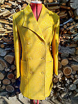 Bundy a kabáty - Vlnený hnedý zimný kabát (rôzne farby) (Horčicovo-mentolová) - 14944863_