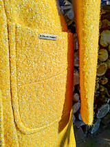 Bundy a kabáty - Vlnený hnedý zimný kabát (rôzne farby) (Horčicovo-mentolová) - 14944865_