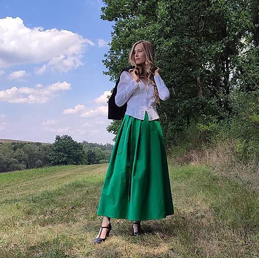 Sukne - MANŠESTROVÁ MAXI SUKNĚ VODNICKÁ - 14946177_