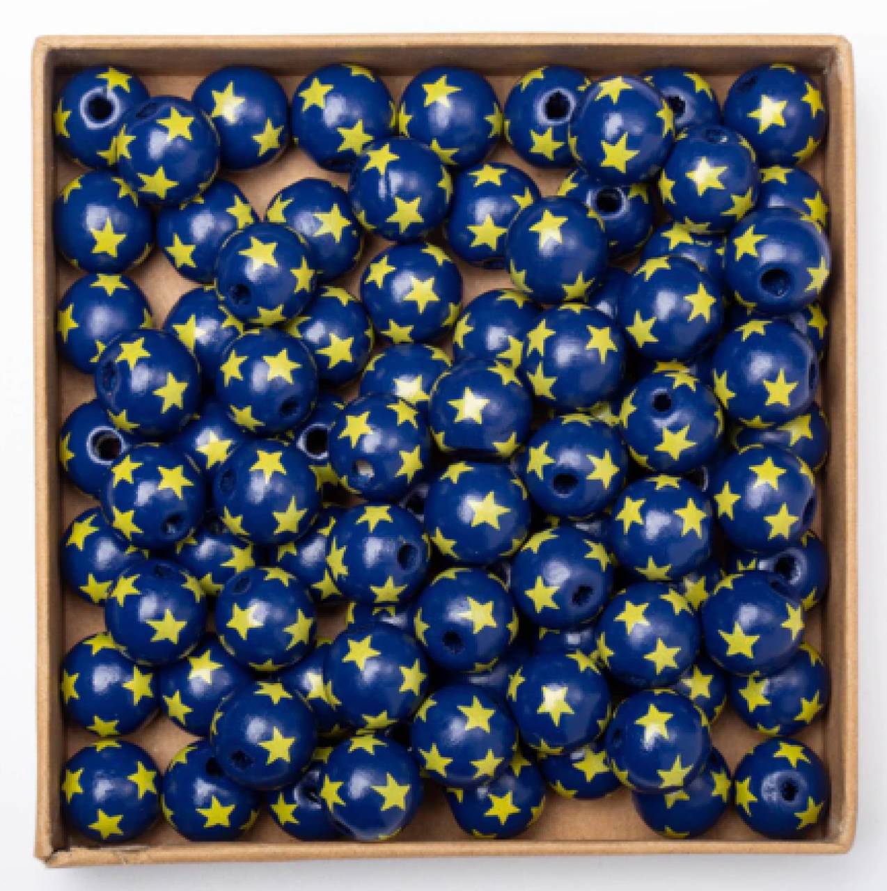 KD133 Korálka drevená vianočná 1,6 cm