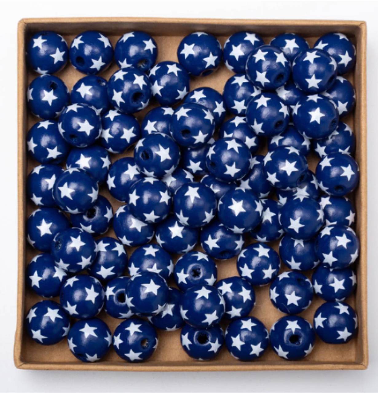 KD133 Korálka drevená vianočná 1,6 cm
