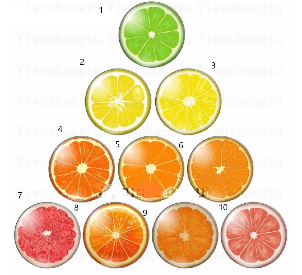 KA101 Kabošon citrusy 12 mm