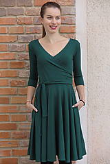 Šaty - Tencelové šaty zelená elegancia Agáta - 14947490_