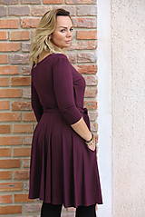 Šaty - Tencelové šaty bordova elegancia Agáta - 14947499_