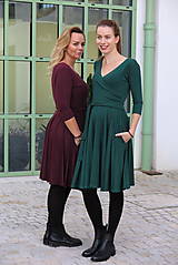 Šaty - Tencelové šaty bordova elegancia Agáta - 14947505_