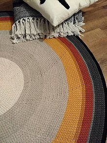 Úžitkový textil - Háčkovaný koberec 120 cm - 14946086_