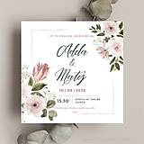 Papiernictvo - Kvetinkové svadobné oznámenie - 14947071_