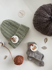 Čiapky, čelenky, klobúky - Pletené čiapky pre celú rodinu (3-6m) - 14947579_