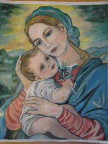 Obrazy - Panna Mária s Ježiškom - 14946593_