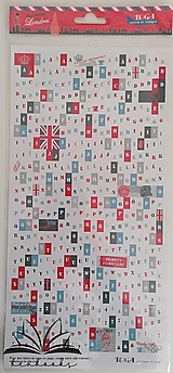 Papier - Papierové nálepky - Londýn abeceda (cca 575 znakov) - 14948117_