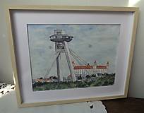 Obrazy - Bratislavské UFO...(akvarel) - 14949616_