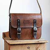 Pánske tašky - Pánska kožená messenger brašňa - 14949170_