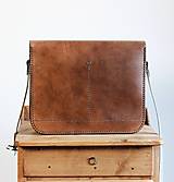 Pánske tašky - Pánska kožená messenger brašňa - 14949171_