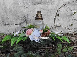 Svietidlá a sviečky - Svietnik na hrob spomienkový, dušičkový - 14951519_