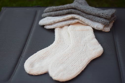  - Ponožky na spanie - svetlá krémová (v.36-37) - 14949695_