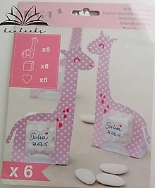 Dekorácie - DIY - Krabička v tvare žirafiek (6ks) - 14949978_