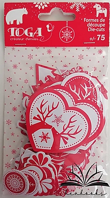 Papier - Papierové výrezy - Vianoce (75ks) - 14950050_