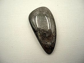 Minerály - Kabošon - obsidián stříbrný 35 mm, č.3f - 14950372_