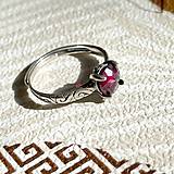 Prstene - Vintage Faceted Garnet Ring Ag925 / Strieborný prsteň s granátom rodolitom - 14952591_
