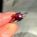 Prstene - Vintage Faceted Garnet Ring Ag925 / Strieborný prsteň s granátom rodolitom - 14952592_