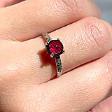 Prstene - Vintage Faceted Garnet Ring Ag925 / Strieborný prsteň s granátom rodolitom - 14952593_