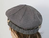 Čiapky, čelenky, klobúky - NATURAL WOOL - pletený MERINO baret - 14953790_