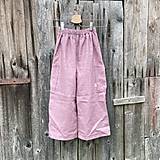 Detské oblečenie - Dievčenské ľanové nohavice  (Biela) - 14955212_