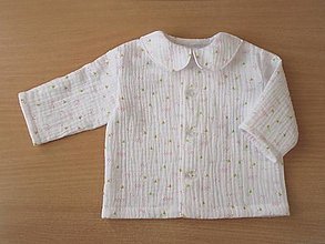Detské oblečenie - Mušelínová novorodenecká košieľka - 14952600_