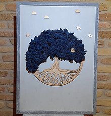 Obrazy - Machový obraz  Strom života "Zima" - 14953893_