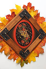 Obrazy - Nástenná dekorácia v drevenom ráme s nočným motýľom - 14953432_