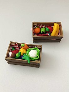 Hračky - Bedničky s ovocim a zeleninou-miniatura - 14953462_
