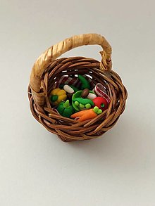 Hračky - Košík so zeleninou-miniatura - 14953480_