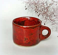 Nádoby - šáločka na espresso - hrdzavo škoricová - 14956915_