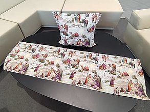 Úžitkový textil - Vianočná gobelínová štóla Svätá rodina  (36x200cm) - 14957683_