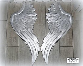 Dekorácie - Anjelské krídla "Strieborné"-rôzne vyhotovenia - 14956257_