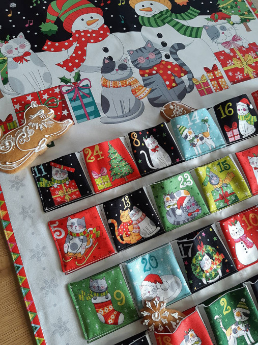 Dekorácie - Adventní kalendář - velký kočičí - 14957101_