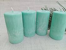 Sviečky - Adventné sviečky smaragdovo zelené - 14957796_