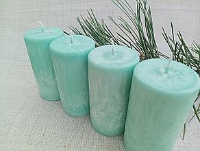 Sviečky - Adventné sviečky smaragdovo zelené - 14957795_